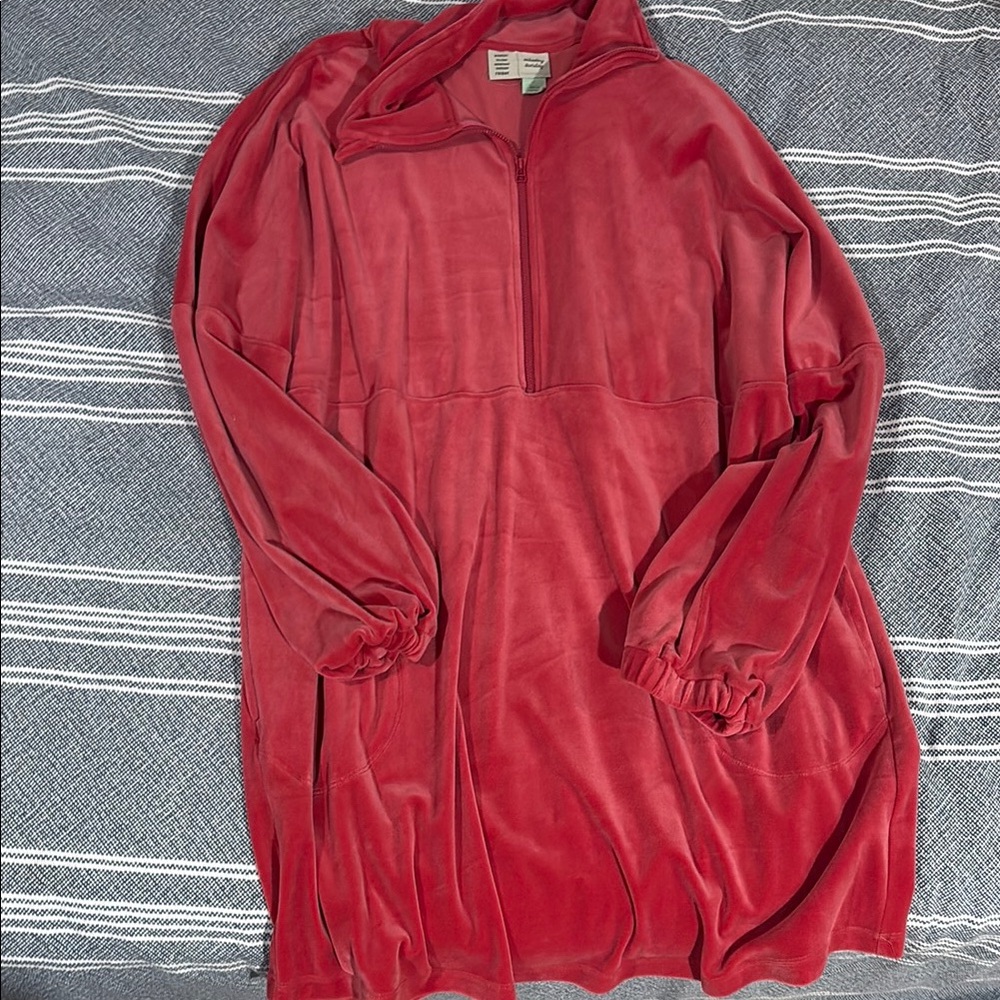 Saturday Sunday Pink Half-Zip Pullover